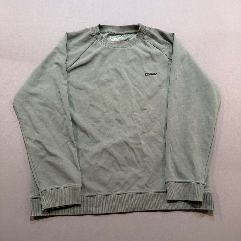 Salt Life SLX Sweatshirt Size XL Sage Green Pullover Crewneck